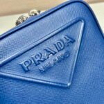 Replica Prada 2VH154 Saffiano leather shoulder bag Blue39878 - Image 3