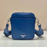 Replica Prada 2VH154 Saffiano leather shoulder bag Blue39878 - Image 4