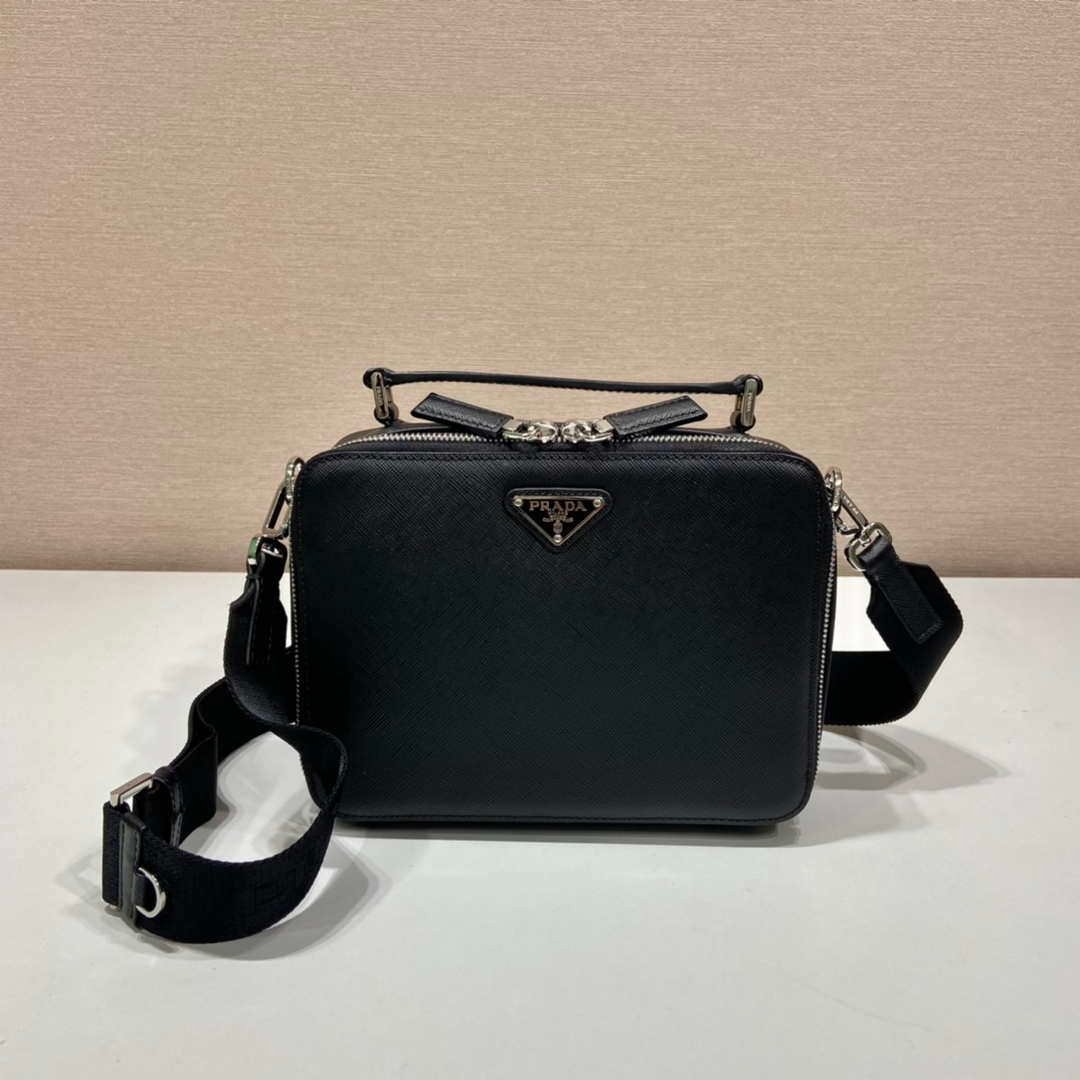65325071a9856.jpg Replica Prada 2VH069 Brique Saffiano leather bag Black39783 - Image 1