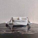 Replica Prada Pocket Nylon and Brushed Leather Bag 1BD295 White39367 - Image 2