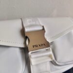 Replica Prada Pocket Nylon and Brushed Leather Bag 1BD295 White39367 - Image 4