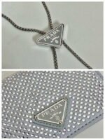 Replica Prada Crystal-studded card holder with shoulder strap 1MR024 White Crystal40004 - Image 4