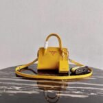 Replica Prada 1BA269 Saffiano Leather Prada Monochrome Bag Yellow38541