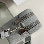 Replica Prada Leather bag with shoulder strap 1BH082 Gray40059 - Image 4