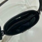 Replica Prada Mini brushed-leather bucket bag 1BE059 Black40151 - Image 7