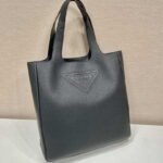 Replica Prada 2VG092 Leather Tote Shoulder Bags Black39772