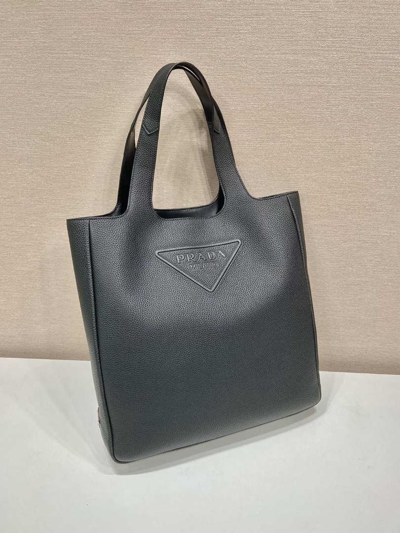 6532527d125e9.jpg Replica Prada 2VG092 Leather Tote Shoulder Bags Black39772 - Image 1