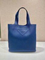 Replica Prada 2VG092 Leather Tote Shoulder Bags Blue39773 - Image 9