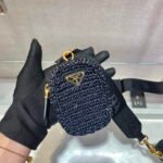 Replica Prada 1BH204 Prada Re-Edition 2005 Raffia Bag in Black39458 - Image 5