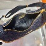 Replica Prada 1BH204 Prada Re-Edition 2005 Raffia Bag in Black39458 - Image 7