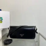 Replica Prada Brushed leather Prada Femme 1BD323 Black39935