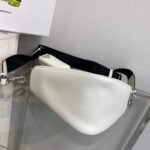 Replica Prada Leather Prada Triangle shoulder bag 1BH190 White40130 - Image 3