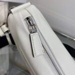Replica Prada Leather Prada Triangle shoulder bag 1BH190 White40130 - Image 5