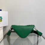 Replica Prada Leather Prada Triangle shoulder bag 1BH190 Green40129 - Image 2