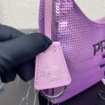 Replica Prada 1NE515 Re-Edition 2000 sequined Re-Nylon mini-bag Purple39489 - Image 5