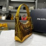 Replica Prada 1NE515 Re-Edition 2000 sequined Re-Nylon mini-bag Gold39479