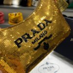 Replica Prada 1NE515 Re-Edition 2000 sequined Re-Nylon mini-bag Gold39479 - Image 6