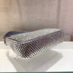 Replica Prada 1NE515 Satin mini-bag with artificial crystals gray39623 - Image 4