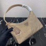 Replica Prada 1NE515 Satin mini-bag with artificial crystals apricot39594 - Image 5