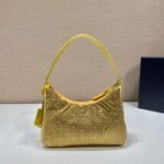 Replica Prada 1NE515 Satin mini-bag with artificial crystals Yellow39683 - Image 3