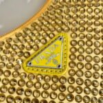 Replica Prada 1NE515 Satin mini-bag with artificial crystals Yellow39683 - Image 6
