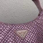 Replica Prada 1NE515 Satin mini-bag with artificial crystals Pink39654 - Image 4