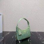 Replica Prada 1NE515 Satin mini-bag with artificial crystals Green39634 - Image 2
