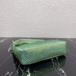 Replica Prada 1NE515 Satin mini-bag with artificial crystals Green39634 - Image 3