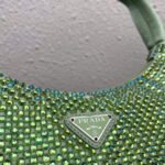 Replica Prada 1NE515 Satin mini-bag with artificial crystals Green39634 - Image 4