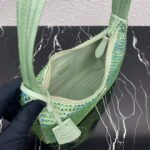 Replica Prada 1NE515 Satin mini-bag with artificial crystals Green39634 - Image 7