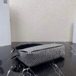 Replica Prada 1NE515 Satin mini-bag with artificial crystals Black39604 - Image 2