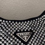 Replica Prada 1NE515 Satin mini-bag with artificial crystals Black39604 - Image 3