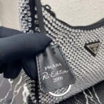 Replica Prada 1NE515 Satin mini-bag with artificial crystals Black39604 - Image 4