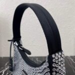Replica Prada 1NE515 Satin mini-bag with artificial crystals Black39604 - Image 5
