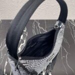 Replica Prada 1NE515 Satin mini-bag with artificial crystals Black39604 - Image 6