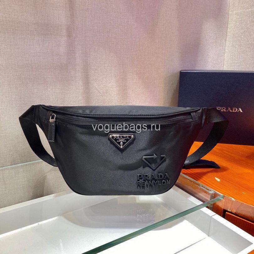 653256142280c.jpg Replica Prada 2VL033 Nylon and Saffiano leather belt Bag in Black39896 - Image 1