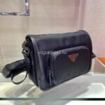 Replica Prada 2VD041 Re Nylon And Saffiano Leather Shoulder Bag in Black39724 - Image 2