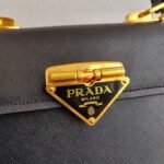Replica Prada Saffiano Leather Symbole Bag 1BN021 Black40357 - Image 5