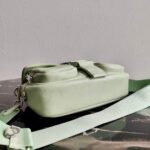 Replica Prada Pocket Nylon and Brushed Leather Bag 1BD295 Green40320 - Image 2