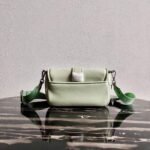 Replica Prada Pocket Nylon and Brushed Leather Bag 1BD295 Green40320 - Image 3
