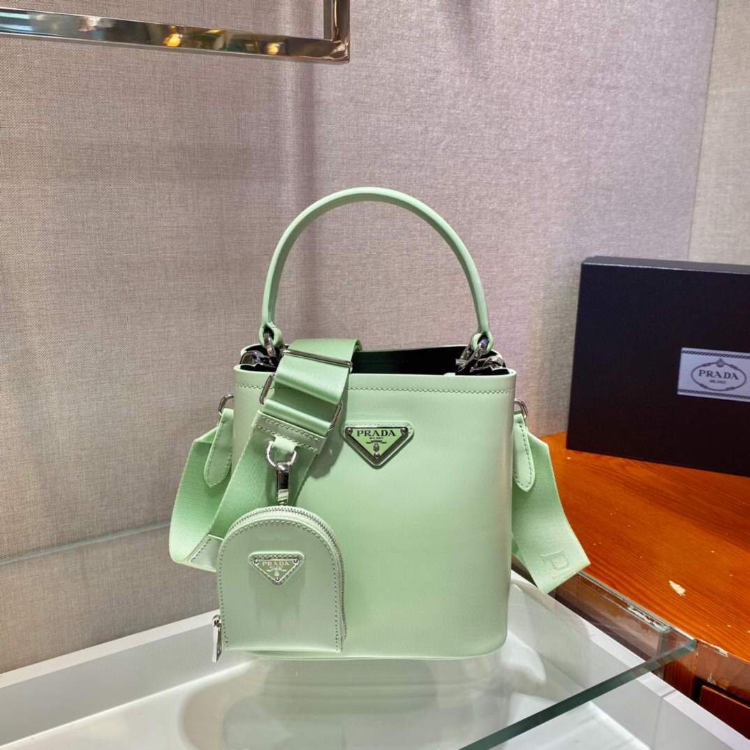 replica handbags, knock off purses, knockoff handbags, fake designer handbags, replica designer handbags, replica handbags,high quality replica designer handbags, Replica Prada Panier ostrich leather 1BA319 Bag Green40310 - Image 1