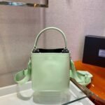 Replica Prada Panier ostrich leather 1BA319 Bag Green40310 - Image 3