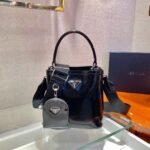 Replica Prada Panier ostrich leather 1BA319 Bag Black40309