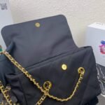 Replica Prada Nylon Vintage Chain Stray Bag 1BD630 Black40250 - Image 6