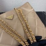 Replica Prada Nylon Vintage Chain Stray Bag 1BD625 Apricot40212 - Image 6