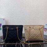 Replica Prada Nylon Vintage Chain Stray Bag 1BD625 Apricot40212 - Image 9