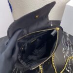 Replica Prada Nylon Vintage Chain Stray Bag 1BD620 Black40211 - Image 6