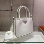 Replica Prada Brushed leather handbag 1BA320 White39925 - Image 3