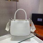 Replica Prada Brushed leather handbag 1BA320 White39925 - Image 4