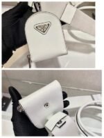 Replica Prada Brushed leather handbag 1BA320 White39925 - Image 6
